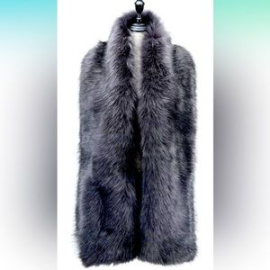 Faux Fur Stole - Grey